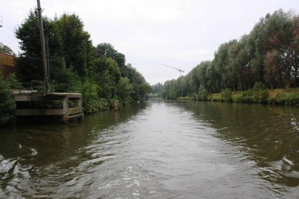 Leie leaving Deinze.jpg